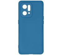 Coque Oppo Find X5 Silicone Semi-rigide Finition Soft-touch Fine Bleu