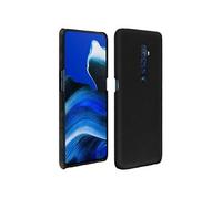 Coque Oppo Reno 2 Aspect Cuir Effet Vintage Protection Rigide et Fine noir