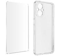 Coque Oppo Reno 8 Lite 5G Silicone Gel Souple Film Verre Trempé 9H transparent