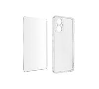 Coque pour Oppo Reno 8 Lite 5G Silicone Souple et Film Verre Trempé 9H transparent