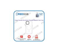 RhinoShield Coque Clear Compatible avec Magsafe pour [iPhone 15] Force magnétique supérieure, Haute Transparence et résiste au jaunissement. Personnalisable - Noir Contour objectifs Photo