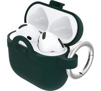 Coque OtterBox Soft Touch pour AirPods (4th gen), Coque de Protection Antichoc, Anti-Chute, Ultra-Mince, Anti-Rayures et Anti-éraflures pour Apple AirPods, Mousqueton Inclus, Vert