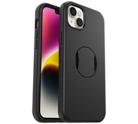 Coque OtterGrip Symmetry pour iPhone 14 Plus avec MagSafe, résistante aux chocs et aux chutes, avec protection antimicrobienne et grip intégré, testée 3x normes MIL-STD 810G - Noir