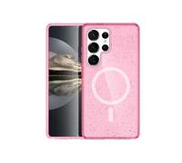 imoshion Coque Pailletée avec MagSafe pour Samsung Galaxy S24 Ultra - Paillettes Rose