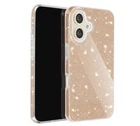 Coque Paillette pour iPhone 16 Plus Hybride Design Glamour Dorée