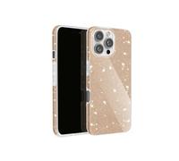 Coque Paillette pour iPhone 16 Pro Hybride Design Glamour Dorée