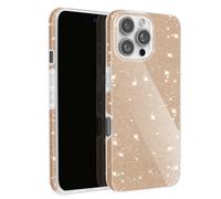 Coque Paillette pour iPhone 16 Pro Hybride Design Glamour Dorée