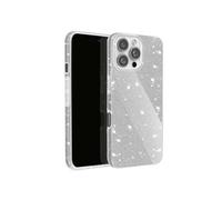 Coque Paillette pour iPhone 16 Pro Max Hybride Design Glamour Argent