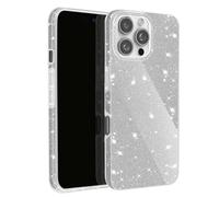 Coque Paillette pour iPhone 16 Pro Max Hybride Design Glamour Argent