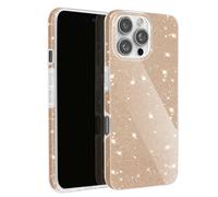 Coque Paillette pour iPhone 16 Pro Max Hybride Design Glamour Dorée