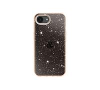Coque Paillette pour iPhone 16e Hybride Design Glamour Dorée