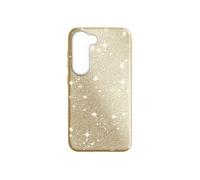 Coque Paillette pour Samsung Galaxy S23 Plus Hybride Semi-rigide Spark Case Dorée