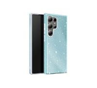 Avizar Coque Paillette pour Samsung Galaxy S24 Ultra Silicone Ultra fine Bleu