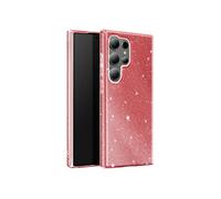 Avizar Coque Paillette pour Samsung Galaxy S24 Ultra Silicone Ultra fine Rouge