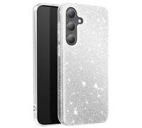 Coque Paillette pour Samsung S24 Plus et S25 Plus Silicone Ultra fine Argent