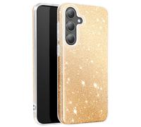 Coque Paillette pour Samsung S24 Plus et S25 Plus Silicone Ultra fine Dorée