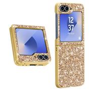 Coque Paillette pour Samsung Z Flip 6 - AVIZAR - Dos Rigide Contour Souple - Jaune - Brillant - Mixte