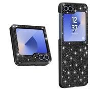 Avizar Coque Paillette pour Z Flip 6 Dos Rigide Contour Souple Noir