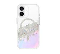 Coque Paillettes pour iPhone 16 Compatible MagSafe avec Fixation Magnétique CASE MATE Transparent