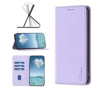 COQUE Para Xiaomi Redmi Note 13 Pro 4G Phone Case Premium Cuir Dark Magnetic 3 Card Slots Wallet, Xiaomi Redmi Note 13 Pro 4G protegido-Violet