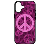 Coque Peace And Love Pour Apple Iphone 16+ Plus Silicone Noir Philosophie Femme Yoga Hippie Pas Cher Housse Harmonie Rose Rigide Tattoo