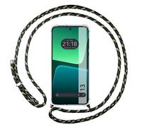 Coque Pendentif Transparent Compatible Avec Xiaomi 13 5G Avec Cordon Vert / Silv