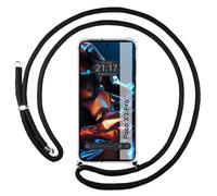 Coque Pendentif Transparent Compatible Avec Xiaomi POCO X5 Pro 5G Cordon Noir