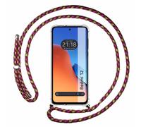 Coque Pendentif Transparent Compatible Avec Xiaomi Redmi 12 Cordon Rose / Dor