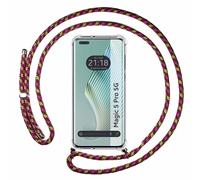 Coque Pendentif Transparent pour Huawei Honor Magic 5 Pro 5G Avec Cordon Rose /D