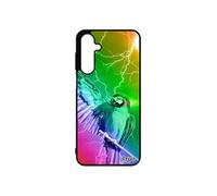 Coque perroquet A16 4G 5G silicone case orage design multicolore jaune perruche eclair personnalisé gel oiseau metal pour Samsung galaxy