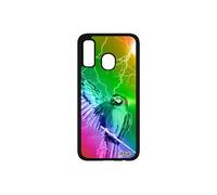 Coque perroquet Samsung A40 silicone design animaux orage multicolore perruche souple oiseau personnalisé telephone portable galaxy