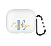 Coque Personnalisée 2 côtés pour Apple AirPods 4, Personnalisable Votre Propre Étui avec Votre nom et Votre Photo (Blanc)