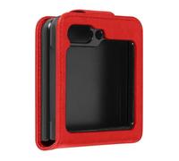 Coque Clapet pour Galaxy Z Flip 5 Languette Magnétique Chesterfield Rouge