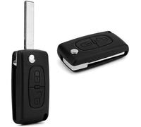 Coque Plip Clé 2 Boutons Peugeot 107 207 307 308 407 Citroen C1 C2 C3 C4 C5 C8 Evasion CE0536 Pile sur Coque Lame Rainurée