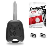Coque Plip Clé Boitier de Télécommande Compatible Citroen C3 ✚ Switch ✚ Pile CR2016 - Kit iRace Keys®