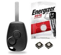 Coque Plip oitier Télécommande pour Renault Modus ➜ Clio 3 ➜ Kangoo ➜ Twingo ➜ Utilitaire Master + Pile CR2016 - Kit iRace Keys®