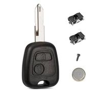 Coque Plip Clé Télécommande pour Peugeot 106 206 206CC 306 +2 Switchs Bouton +Pile