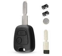Coque Plip Clé Télécommande pour Peugeot 406/406 BREAK/406 COUPE/607/806 sans Vis +2 Switchs Bouton +Pile
