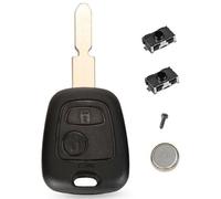 Coque Plip Clé Télécommande pour Peugeot 406/406 BREAK/406 COUPE/607/806 + Vis +2 Switchs Bouton +Pile + Lame NE78