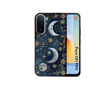 Coque POCO C81 PRO motif Lune et Etoile Multicolore semi-rigide