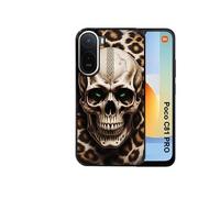 Coque POCO C81 PRO motif tête de mort léopard Multicolore semi-rigide