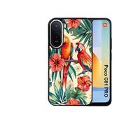 Coque POCO C81 PRO - Perroquet et Fleurs - Multicolore Semi-rigide