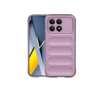 Coque pour Poco F8 Pro 5G avec Relief 3D et Grip Antidérapant Violet