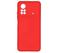 Coque pour Xiaomi Poco X4 Pro 5G Silicone Semi-rigide Finition Soft-touch Fine rouge