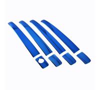 Coque Poignée Porte Compatible Avec Toyota Pour Wish AE20 2010-2018 Couvre-poignée Porte En Acier Inoxydable Accessoire Auto Moulure Décorative(Blue)