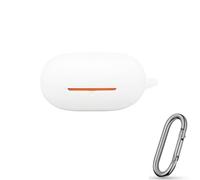 Coque portable compatible avec Beats for Powerbeats Pro 2, coque en silicone souple antichoc avec porte-clés pour écouteurs sans fil (blanc)