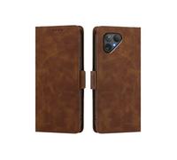 Coque Portefeuille à Rabat Fairphone 5 Cuir PU Porte-cartes Marron