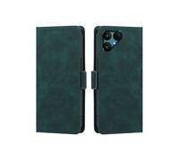 Coque portefeuille à rabat pour Fairphone 6+ - Cuir PU - Porte-cartes - Vert
