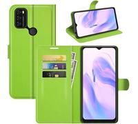Coque Portefeuille Antichoc Pour Blackview A70 / A70 Pro / A70e - Étui Cuir Pu Avec Porte¿Cartes, Béquille Et Fermeture Magnétique - Vert