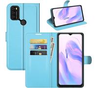 Coque Portefeuille Antichoc Pour Blackview A70 / A70 Pro - Étui Cuir Pu À Rabat Avec Porte-Cartes, Support Béquille Et Fermeture Magnétique - Bleu